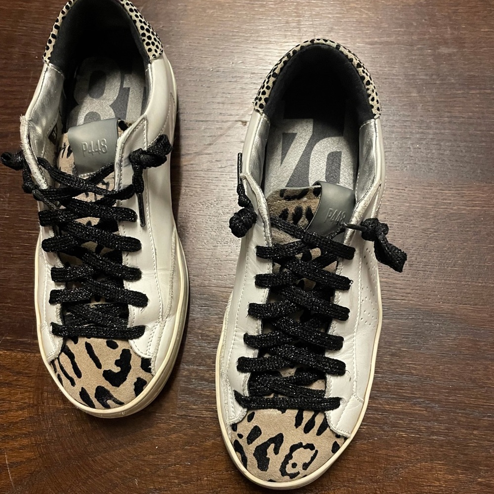 P448 leopard print sneakers